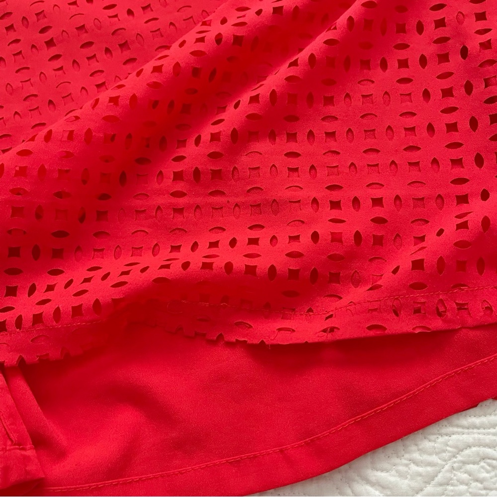 Cynthia Rowley Blouse Sleeveless Cutout Lace Size M - Picture 7 of 14